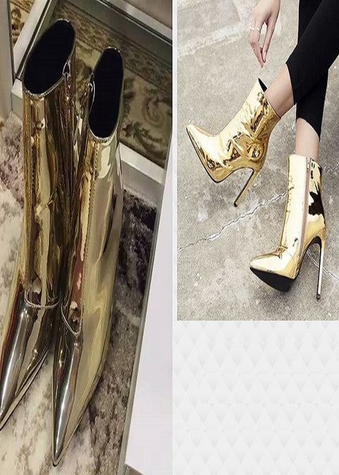 Classy Shine Boots Retro Style Shoes CODE: mon606