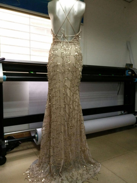 high open split sexy sequins long Slit Maxi dress CODE: mon657