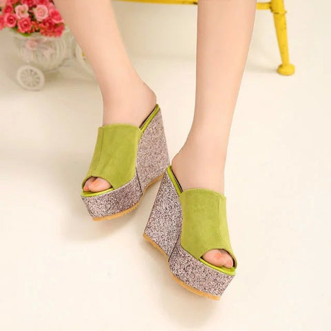 New nfish head Shiney Platform Sandal CODE: mon760