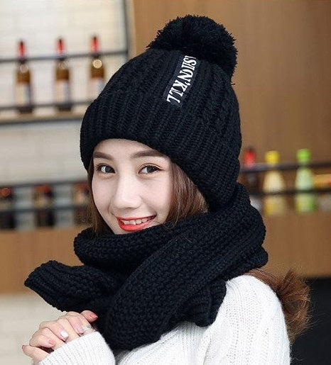 thickening warm hat earmuff cap And scarf/ muffler Set CODE: mon781