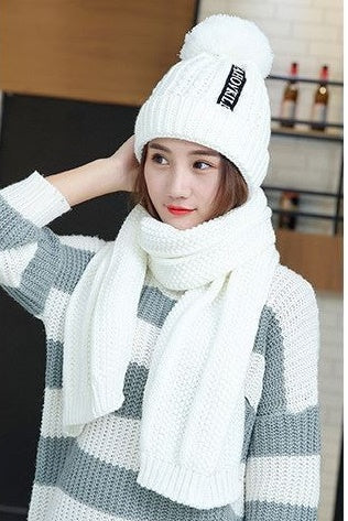 thickening warm hat earmuff cap And scarf/ muffler Set CODE: mon781