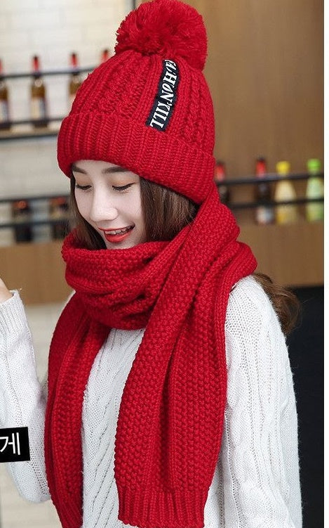 thickening warm hat earmuff cap And scarf/ muffler Set CODE: mon781