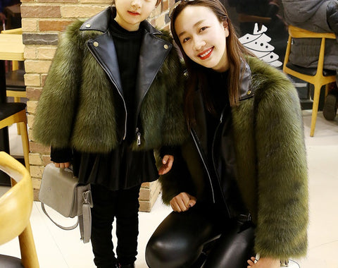 new faux fur coat short paragraph pu CODE: mon843
