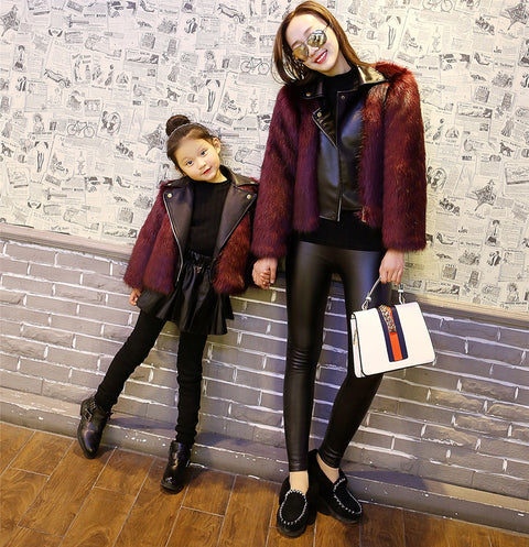 new faux fur coat short paragraph pu CODE: mon843