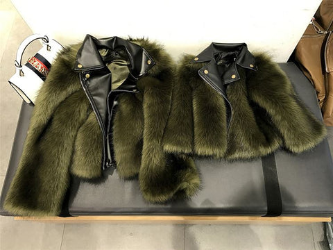 new faux fur coat short paragraph pu CODE: mon843