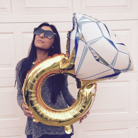 large diamond ring wedding balloon CODE: mon982